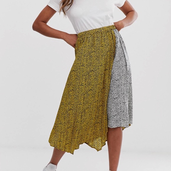 Liquorish midi skirt in animal print mix - Picture 4 of 4